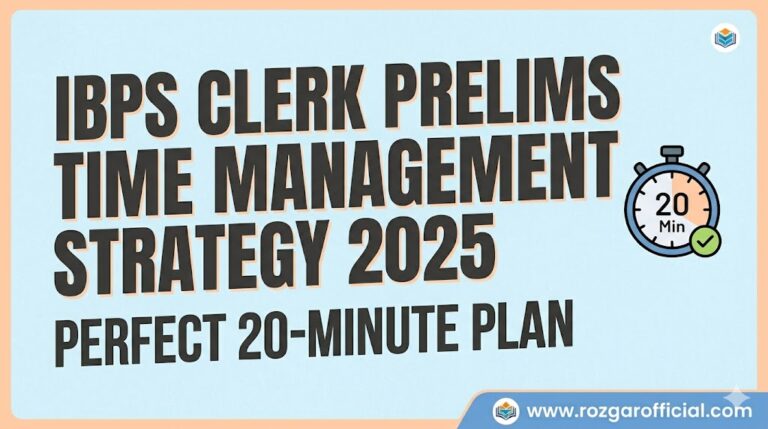 ibps clerk prelims time management RozgarOfficial.com
