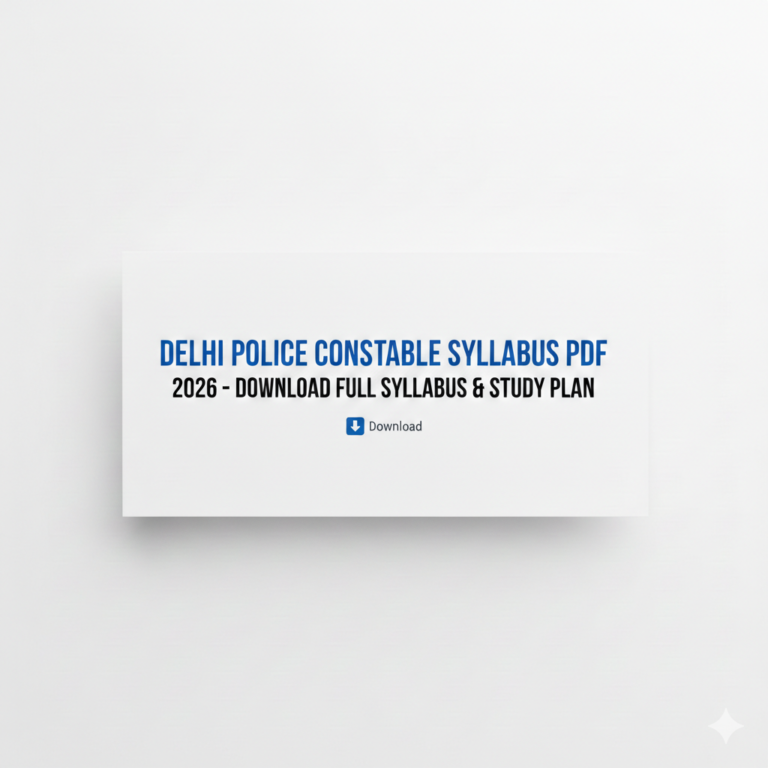delhi police constable syllabus 2026 pdf download
