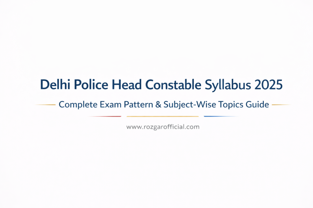 delhi police head constable syllabus