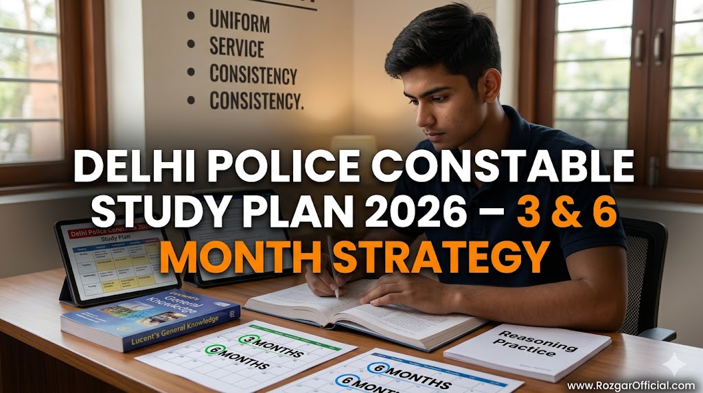 Delhi Police Constable Study Plan 2026 www.rozgarofficial.com