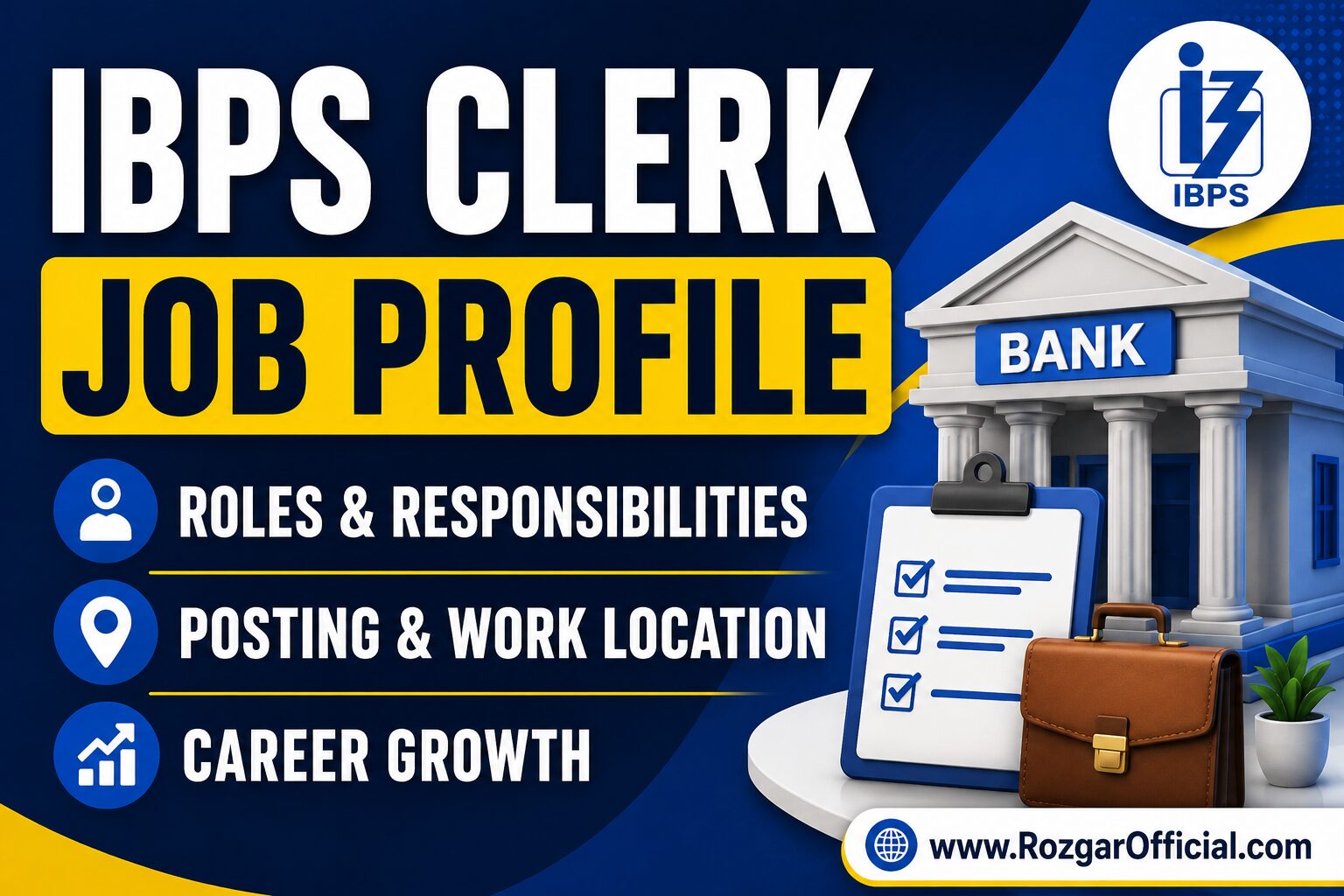 IBPS Clerk Job Profile – Roles, Rozgarofficial.com