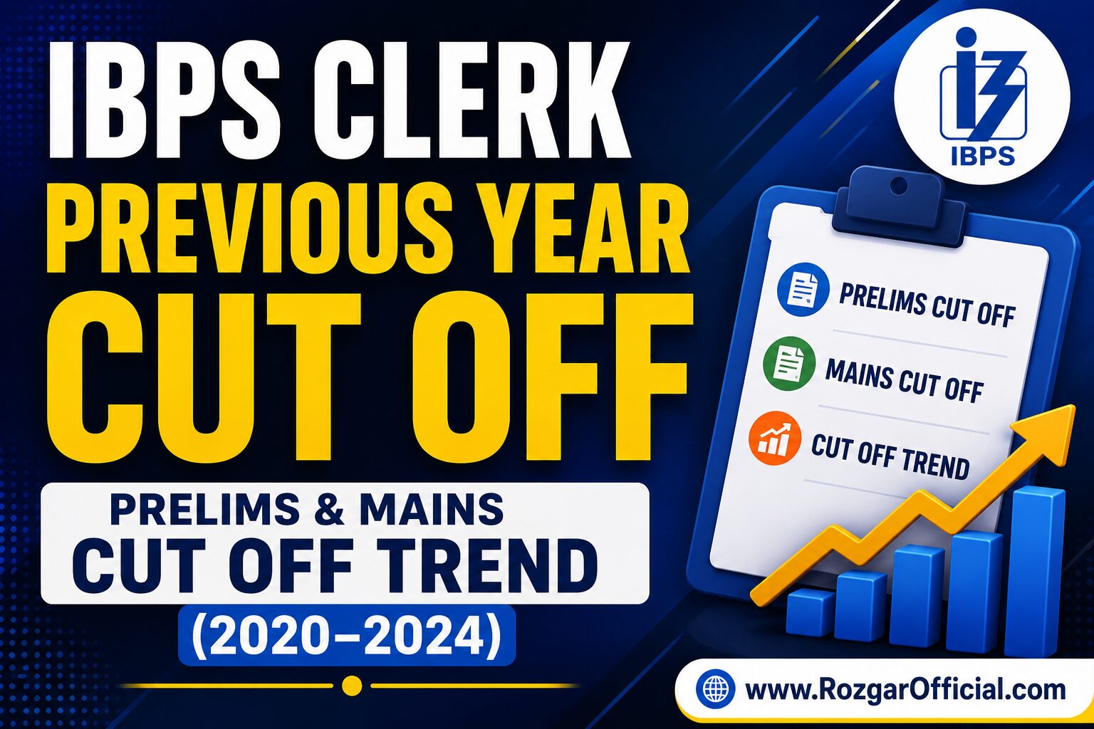 IBPS Clerk Previous Year Cut Off, Rozgarofficial.com