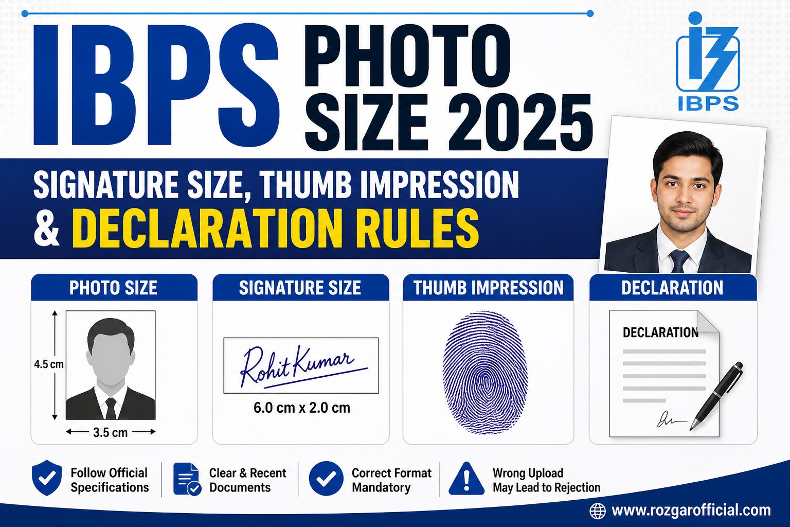 IBPS Photo Size, www.rozgarofficial.com
