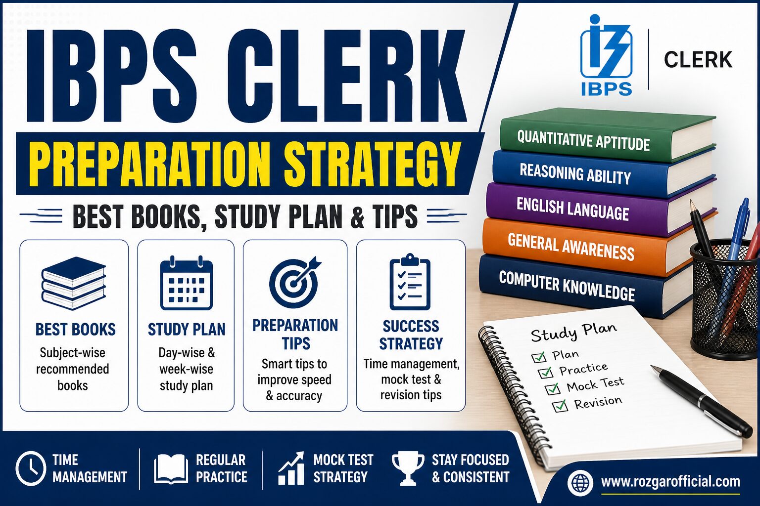 IBPS Clerk Preparation Strategy, www.rozgarofficial.com