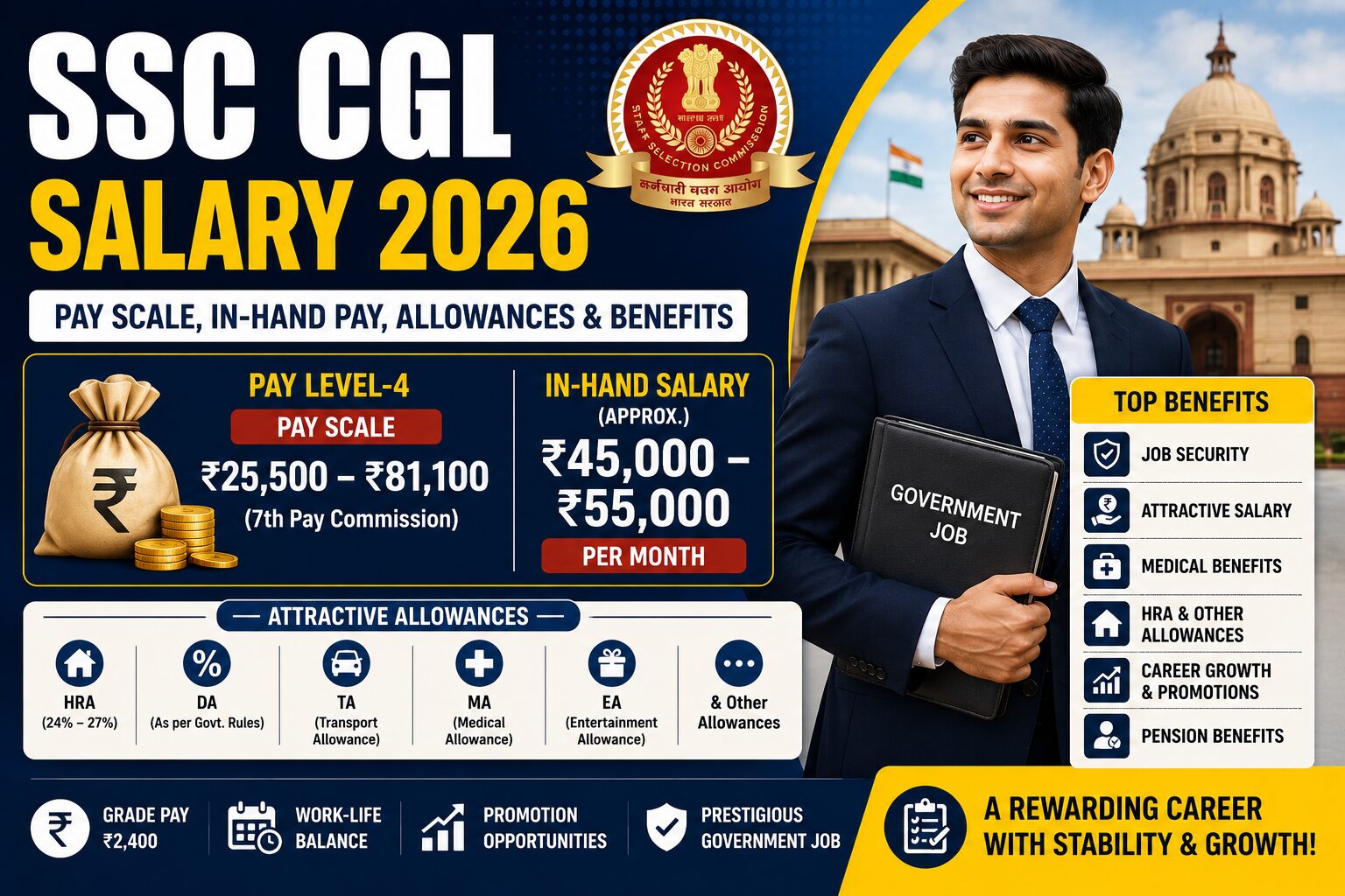SSC CGL Salary 2026