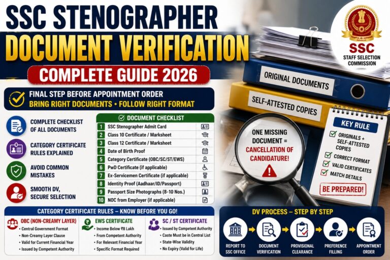 SSC Stenographer Document Verification