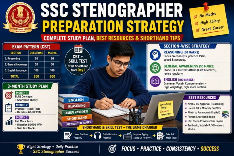 SSC Stenographer Preparation Strategy
