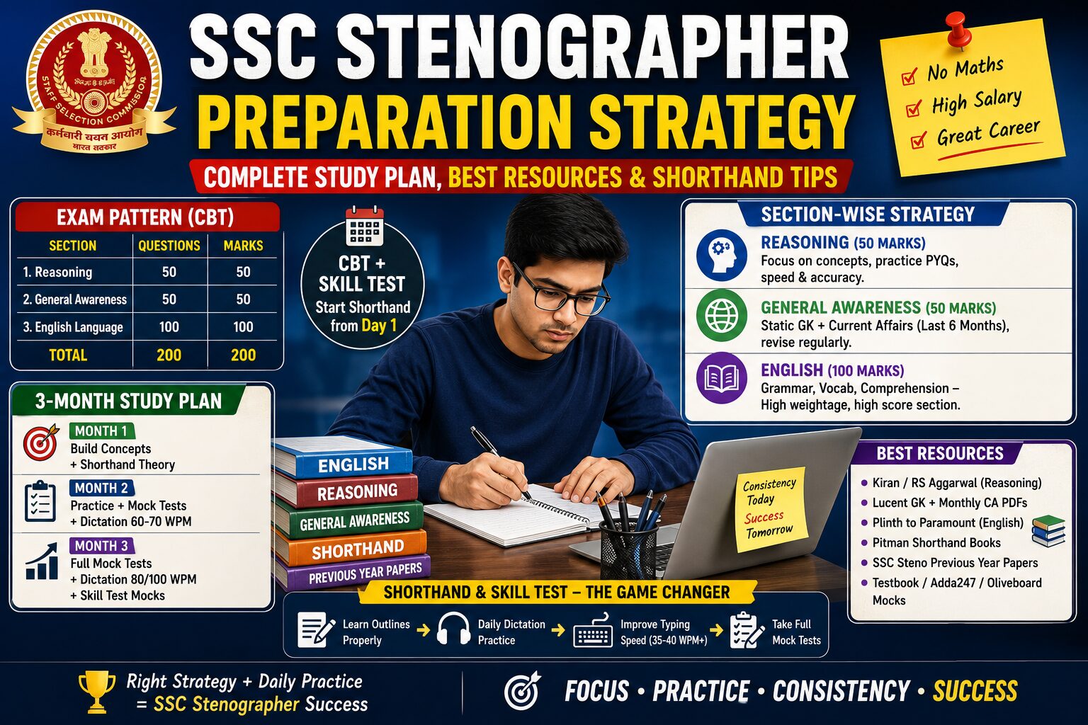 SSC Stenographer Preparation Strategy