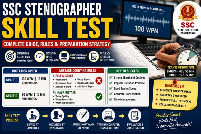 SSC Stenographer Skill Test