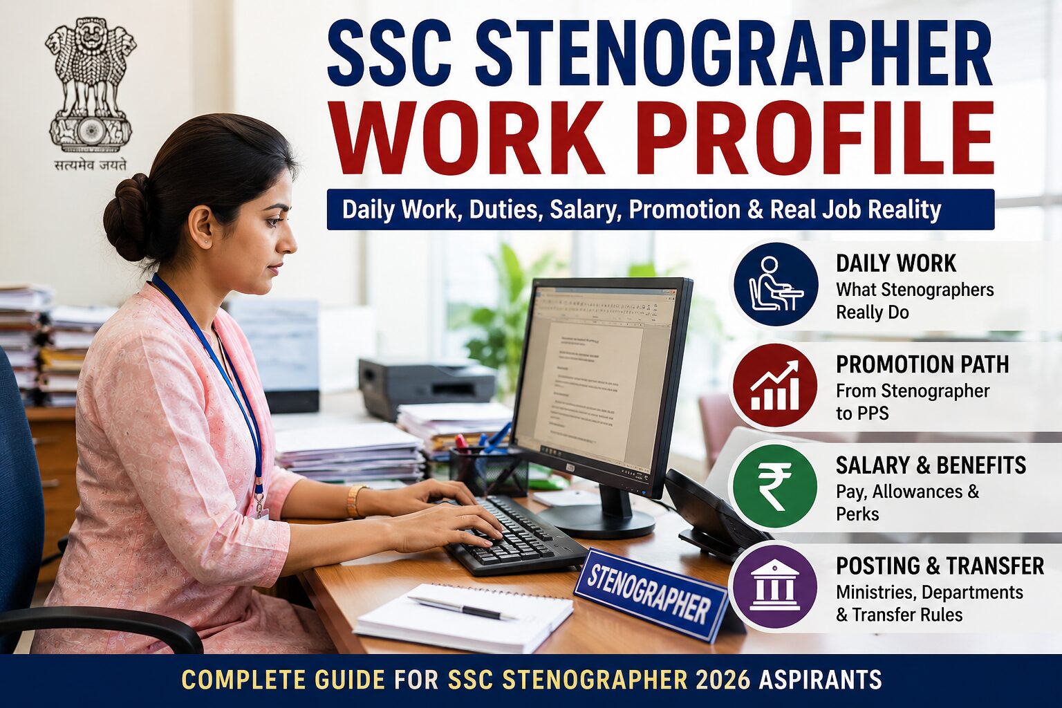 SSC stenographer work profile