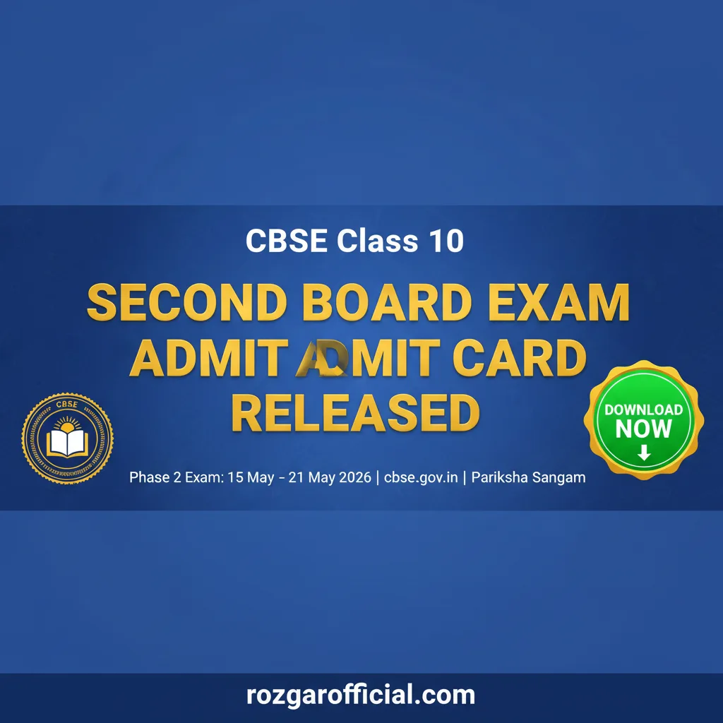 CBSE Class 10 Second Board Exam Admit Card 2026 Phase 2 Hall Ticket Download