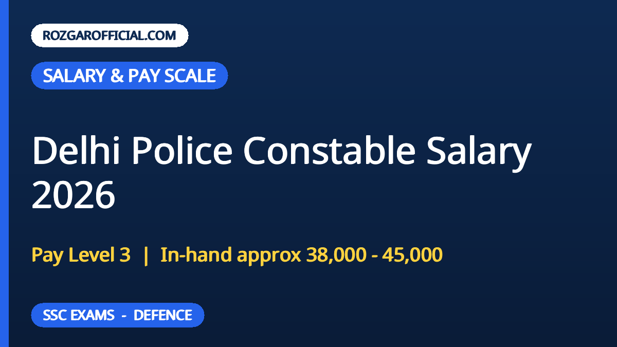 Delhi Police Constable Salary 2026