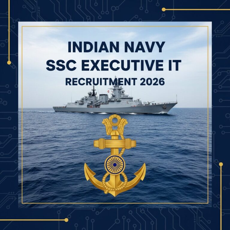 Indian Navy SSC Executive IT Recruitment 2026 | Apply Now