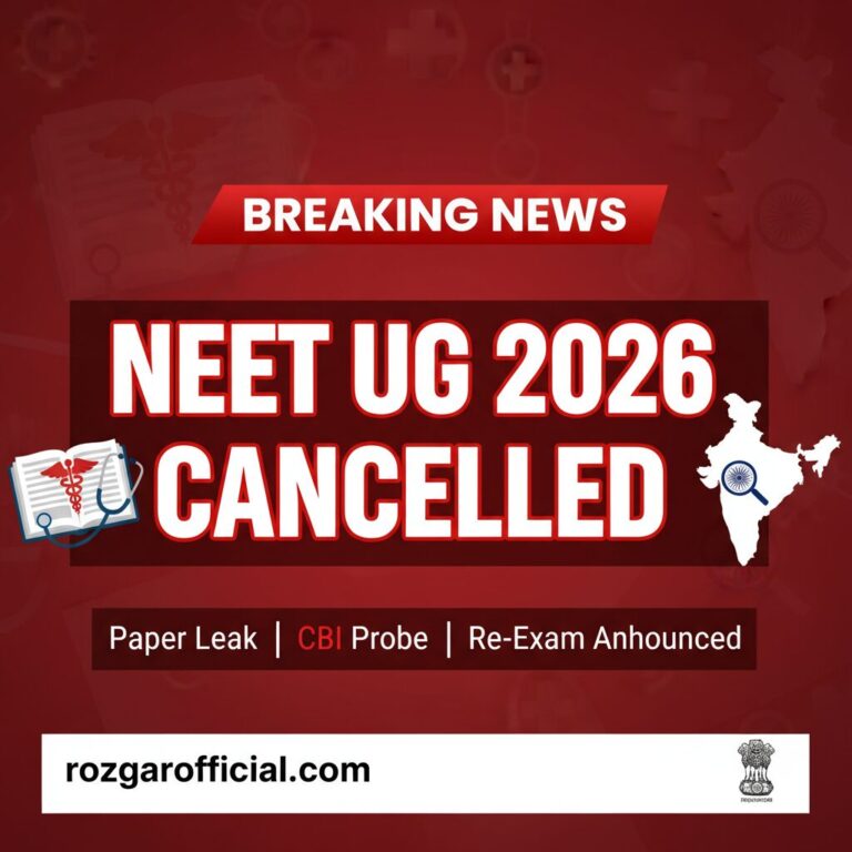 NEET UG 2026 Exam Cancelled – Paper Leak CBI Probe Re-Exam