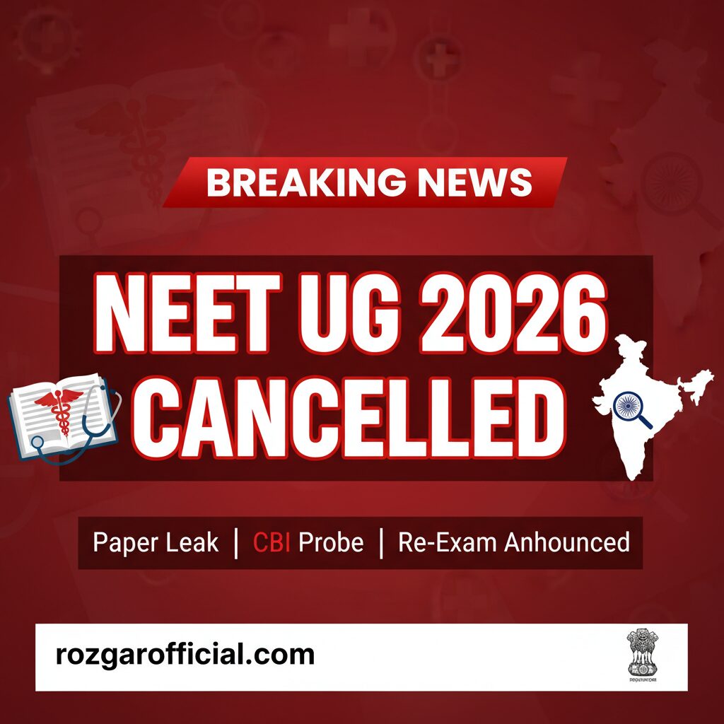 NEET UG 2026 Exam Cancelled – Paper Leak CBI Probe Re-Exam
