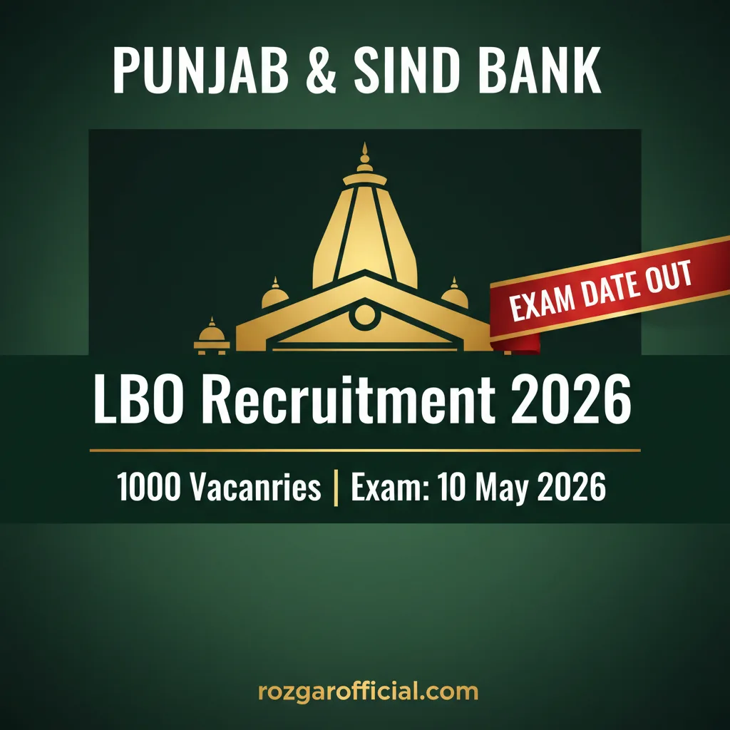 Punjab Sind Bank LBO Exam Date 2026 1000 Vacancies