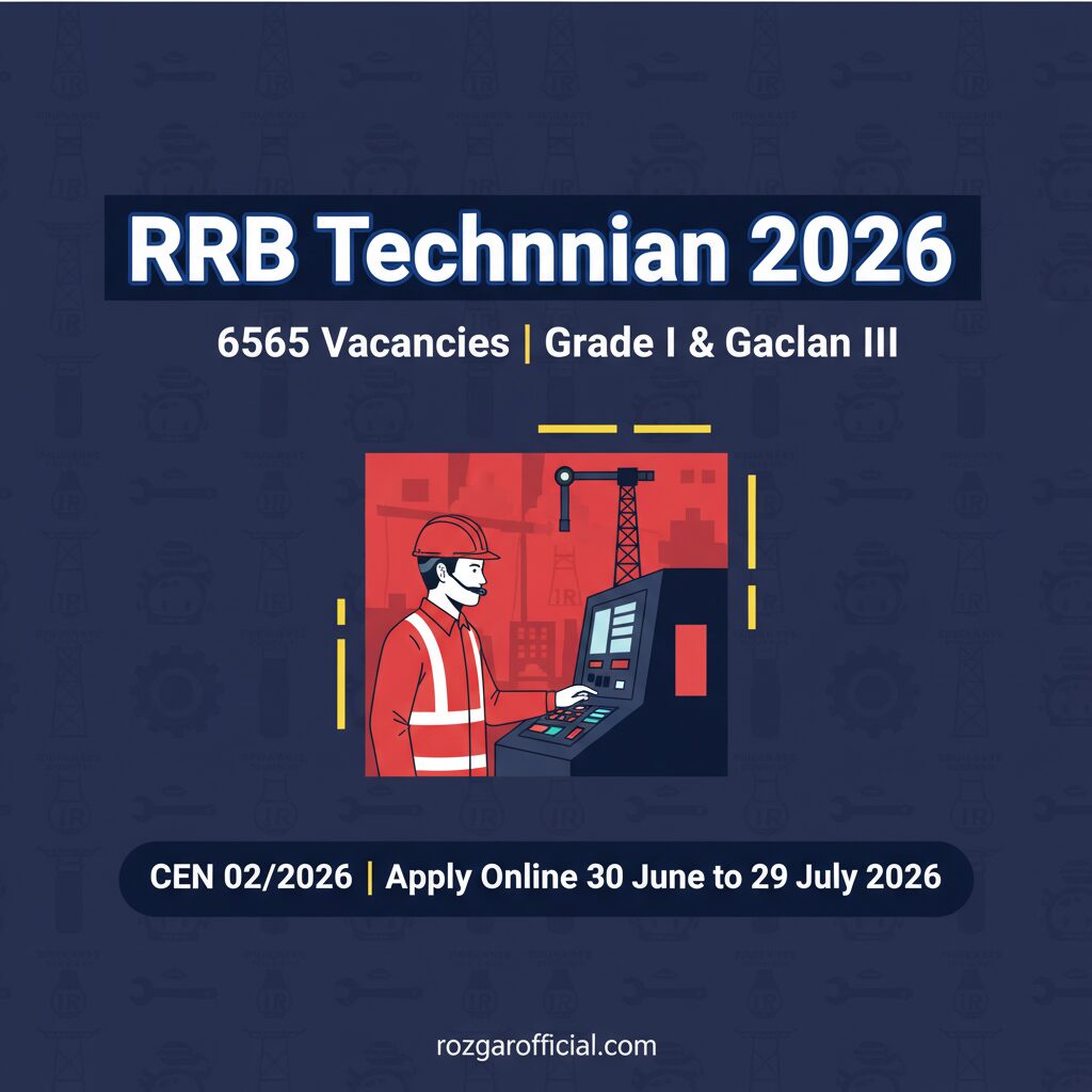 RRB Technician 2026 Recruitment – 6565 Grade I and Grade III Vacancies CEN 02/2026