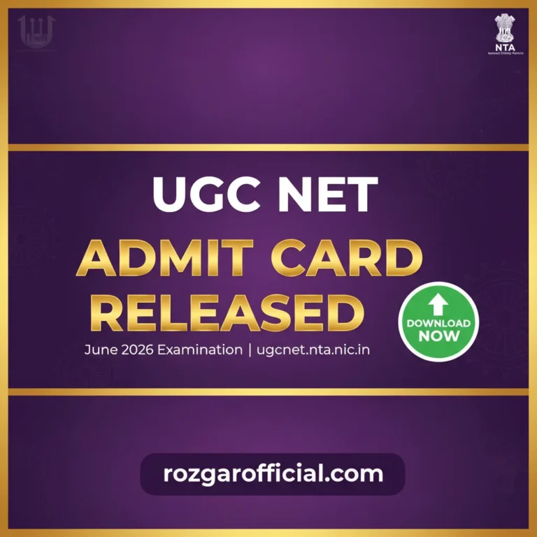 UGC NET June 2026 Admit Card Download – ugcnet.nta.nic.in