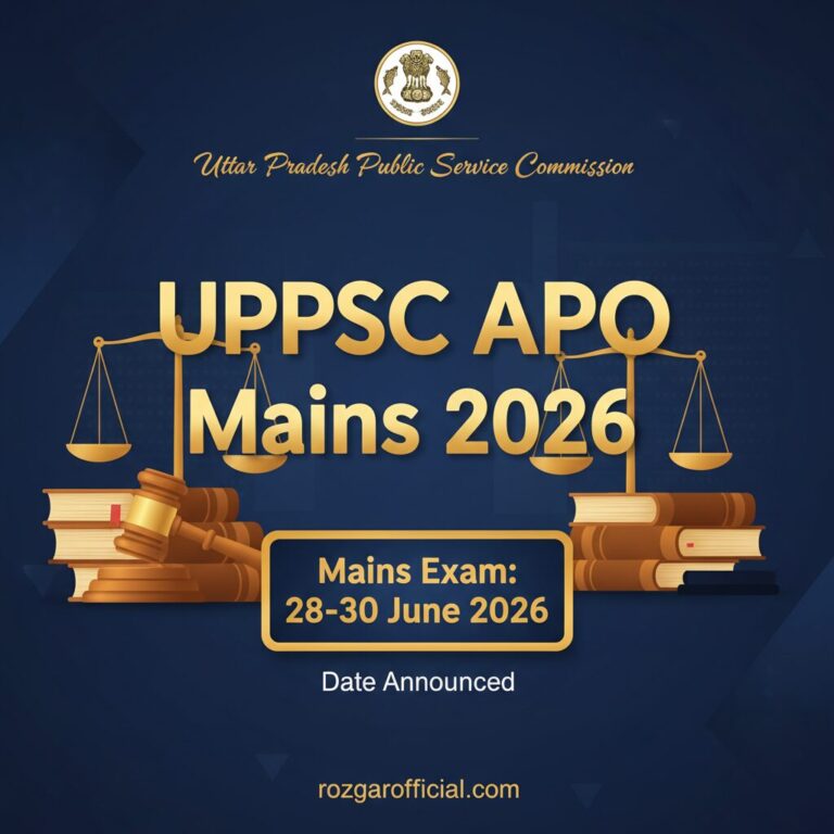 UPPSC APO Mains Exam Date 2026