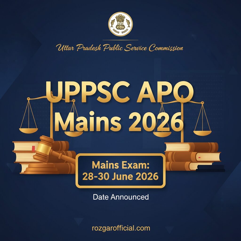 UPPSC APO Mains Exam Date 2026