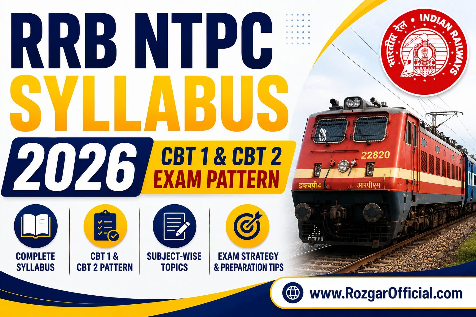 RRB NTPC Syllabus 2026 – CBT 1 & CBT 2 Exam Pattern, sarkariresult