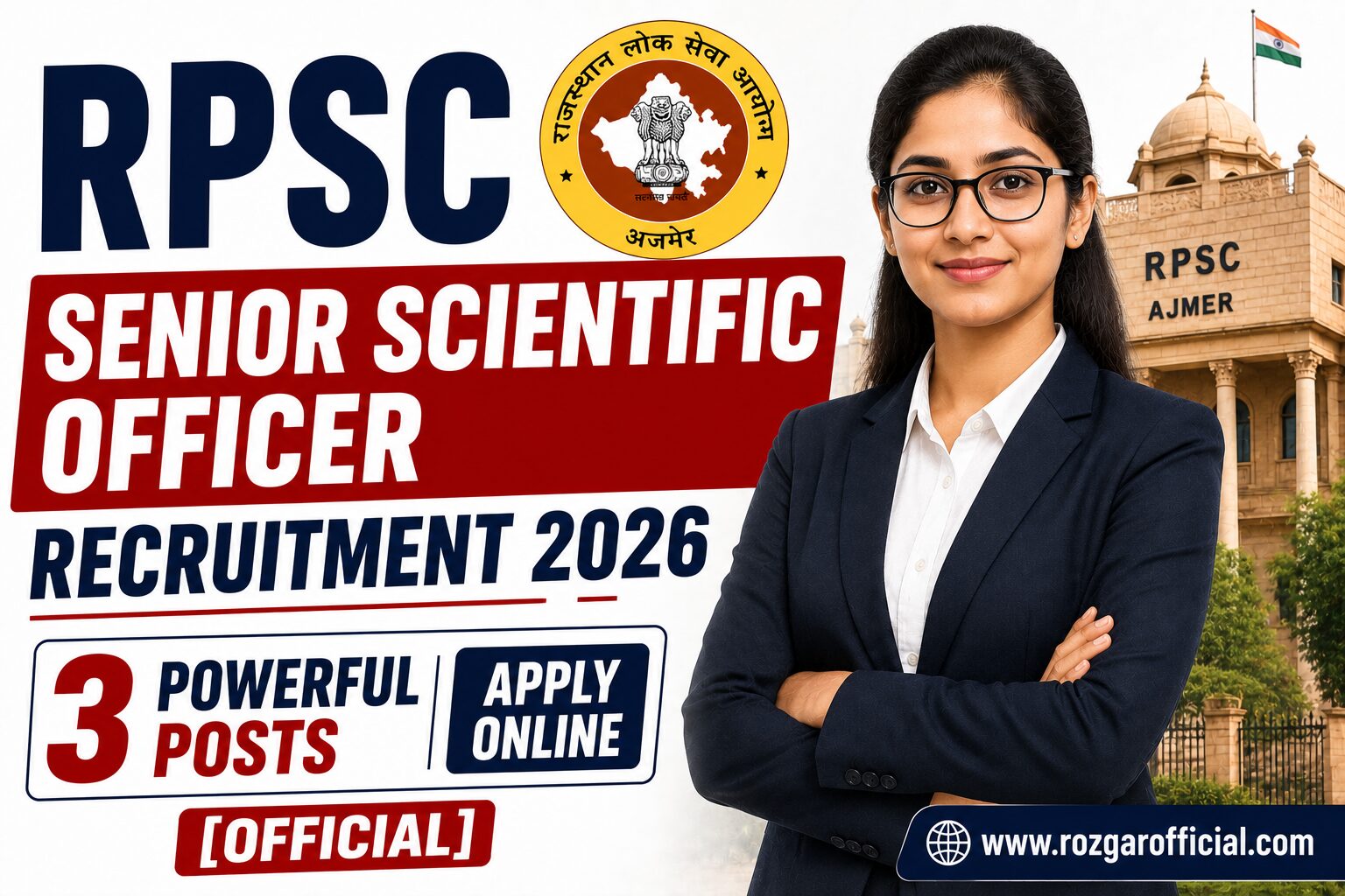 RPSC Senior Scientific Officer Recruitment 2026, SarkariResult, RozgarOfficial