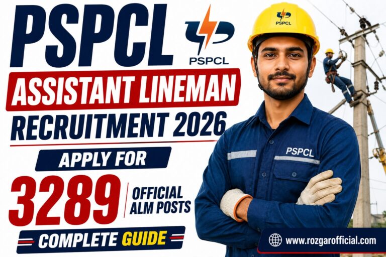 PSPCL Assistant Lineman Recruitment 2026, RozgarOfficial.com, SarkariResult.com
