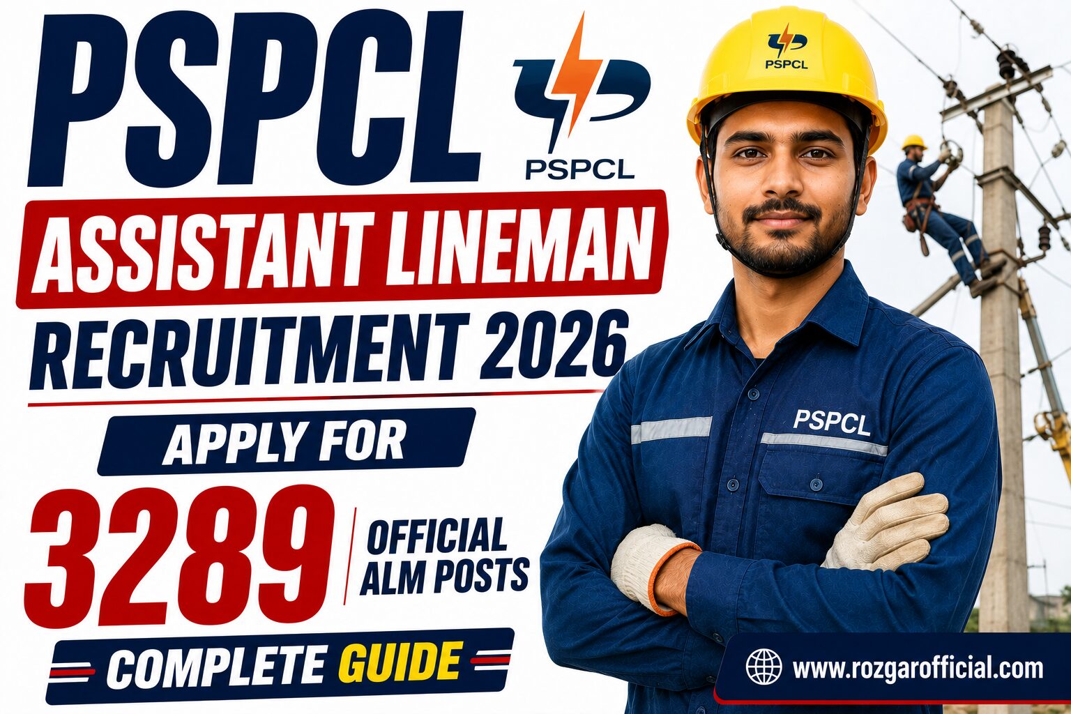 PSPCL Assistant Lineman Recruitment 2026, RozgarOfficial.com, SarkariResult.com