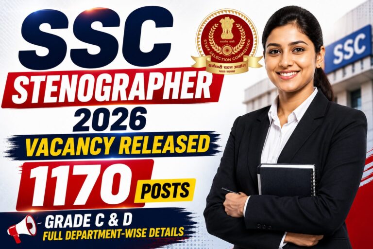 SSC Stenographer 2026 Vacancy, Sarkariresult.com, Rozgarofficial.com