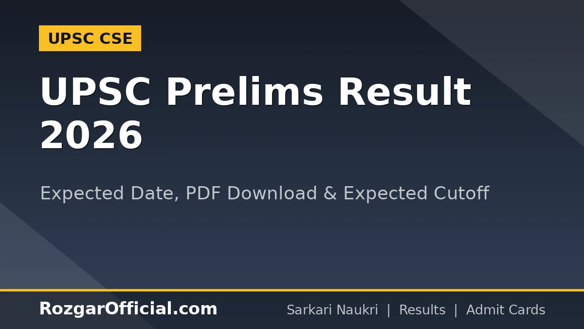 UPSC Prelims Result 2026 – Expected Date June 7–14, PDF Download & Expected Cutoff Category-Wise