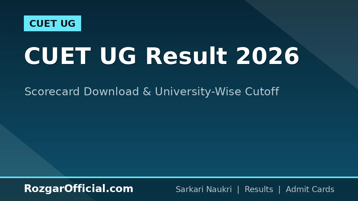 CUET UG Result 2026 – Expected Date, Scorecard Download @ cuet.nta.nic.in & University-Wise Cutoff
