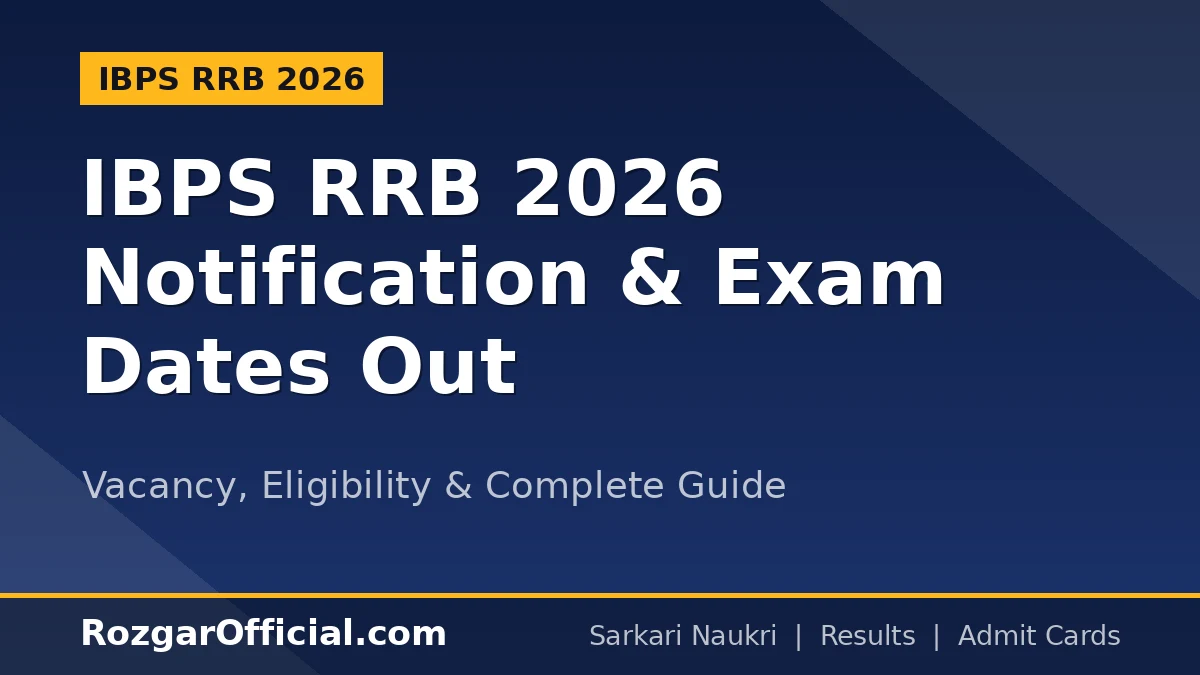 IBPS RRB 2026 – Notification, Exam Dates Out, Vacancy, Eligibility & Complete Guide