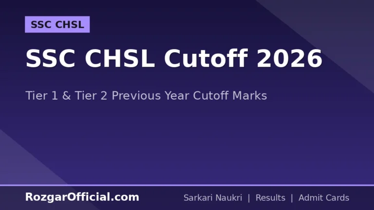 SSC CHSL Cutoff 2026 – Tier 1 & Tier 2 Previous Year Cutoff Marks