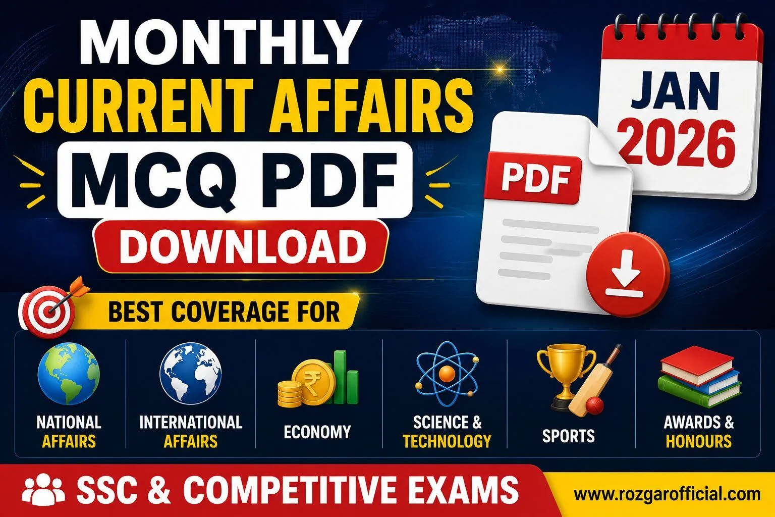 Monthly Current Affairs MCQ PDF Download