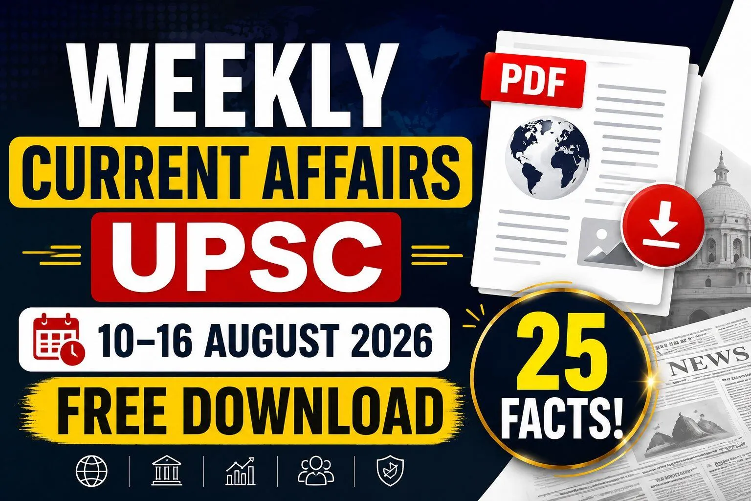 Weekly Current Affairs UPSC PDF Free Download